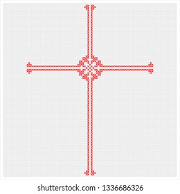 Ilustración de arte de vectores de patrones de estirado cruzado cristiano
