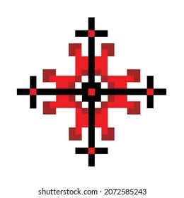 Christian cross stitch pattern, vector.