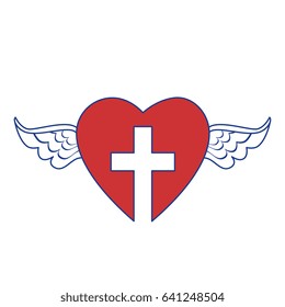 christian cross symbol icon