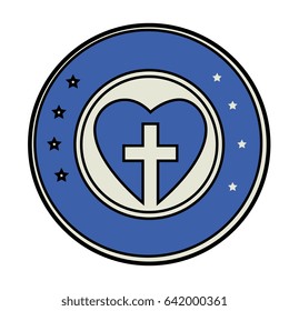 christian cross symbol icon