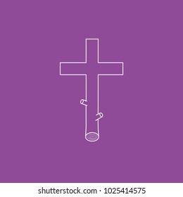 Christian cross symbol icon Easter wood