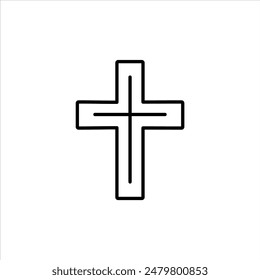 Diseño de Vector de símbolo de cruz cristiana.