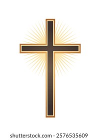 christian cross symbol vector illustration