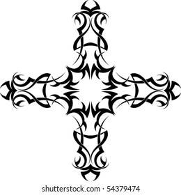 Christian Cross Tattoo Stock Vector (Royalty Free) 54379474 | Shutterstock