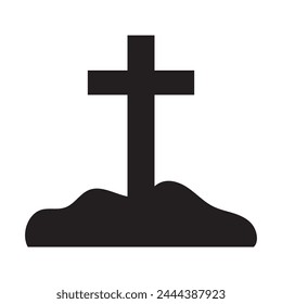 Christian cross vector. Halloween spooky vampire defense cross design vector. 
