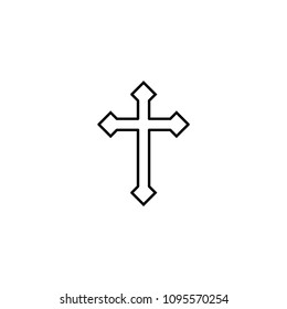 Christian cross vector icon