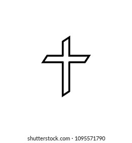 Christian cross vector icon