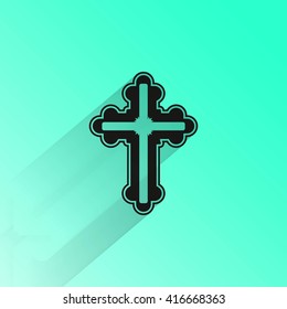 Christian Cross Vector Icon