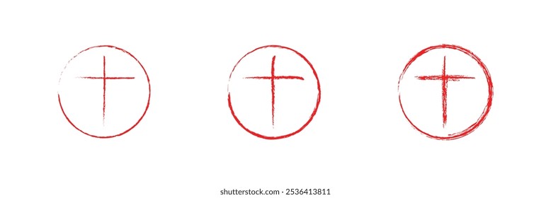 Christian Cross vector. Cross icon. Christian cross icon set for web, graphics. Vector illustrator.