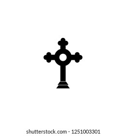 Christian Cross vector icon. Christian Cross sign on white background. Christian Cross icon for web and app