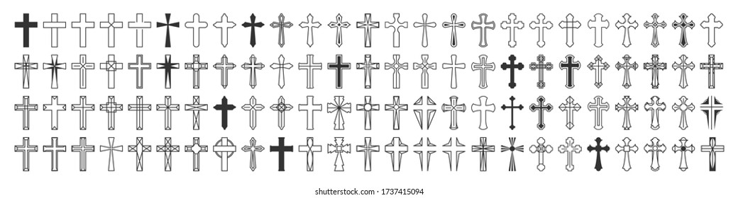 Christian Cross Vector Set Collection