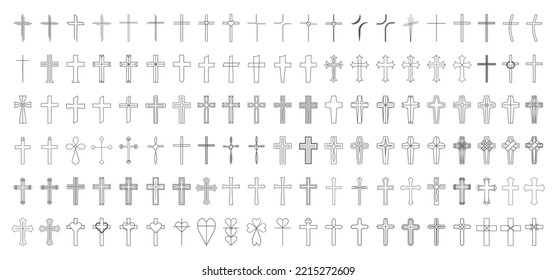 Christian Cross Vector Set Collection	
