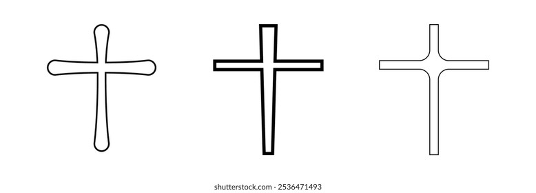 Christian cross vector. cross symbol, Christian crosses icon. Eps 10.