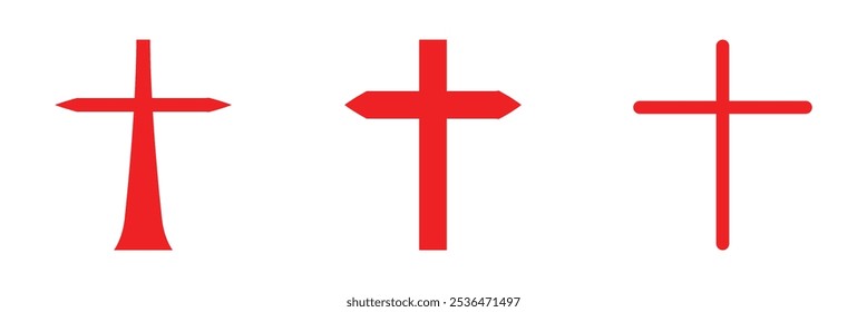 Christian cross vector. cross symbol, Christian crosses icon. Eps 10.