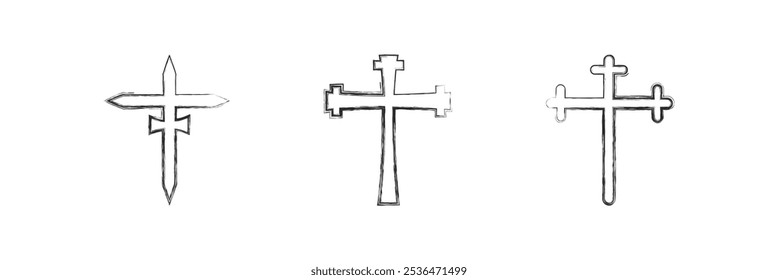 Christian cross vector. cross symbol, Christian crosses icon. Eps 10.