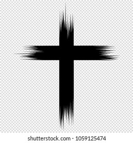 Christian crosses icon over white background. Vector illustration