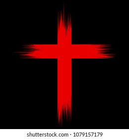Christian crosses icon over white background. Vector illustration
