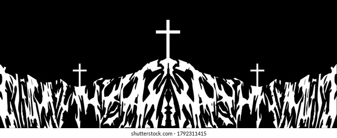 La cruz de luz cristiana. La Cruz de Pascua de la Resurrección de Jesucristo.