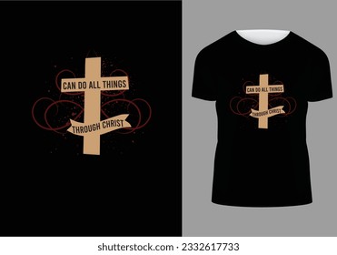 Christian custom typography t shirt design