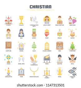 Christian Elements , Thin Line and Pixel Perfect Icons