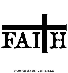 Christian Faith Cross Vector Illustration