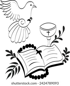 Christian faith, Christian Design for print or use as poster, card, flyer or T Shirt