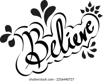 Christian Faith, Typography for print or use as poster, card, flyer or T Shirt
