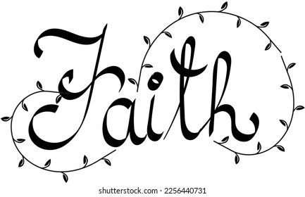 Christian Faith, Typography for print or use as poster, card, flyer or T Shirt