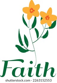 Christian Faith, Typography for print or use as poster, card, flyer or T Shirt
