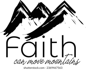 Christian Faith, Typography for print or use as poster, sticker, card, flyer or T Shirt