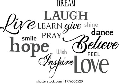 Christian faith word cloud, Typography for print or use as poster, card, flyer or T Shirt 