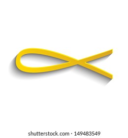 Christian fish gold color