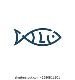 Christian fish logo. Christian faith logo