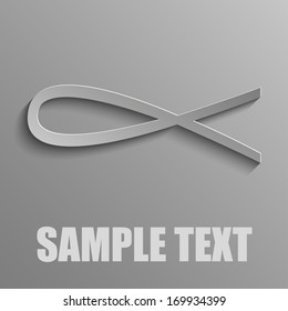 Christian fish on a gray background