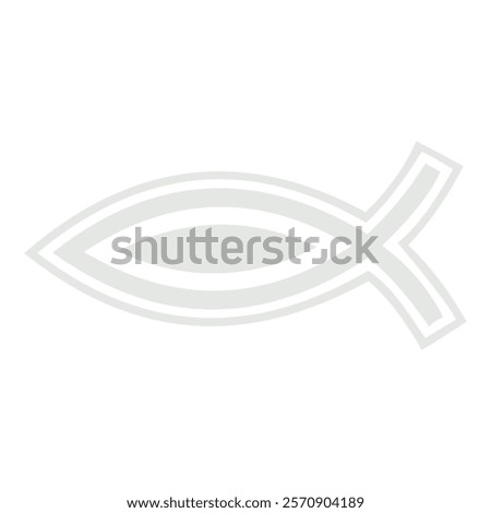 Christian Fish Symbol Ichthys Vector Illustration