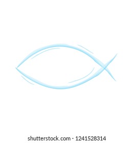 Christian fish symbol icon. Vector illustration design