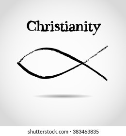 Christian Fish Symbol. Logo