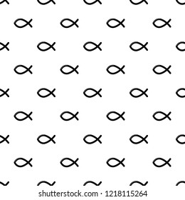 Christian fish symbol pattern vector seamless repeating for any web design