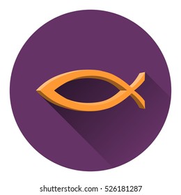 Christian fish symbol. Vector