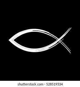 Christian fish symbol. Vector