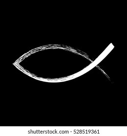 Christian fish symbol. Vector