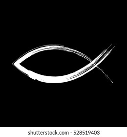 Christian fish symbol. Vector