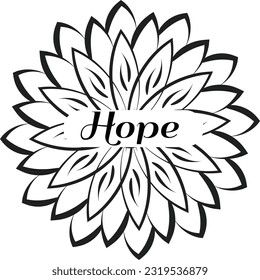 Christian floral art for print or use as poster, card, tattoo or T Shirt