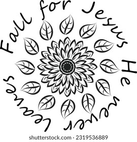 Christian floral art for print or use as poster, card, tattoo or T Shirt
