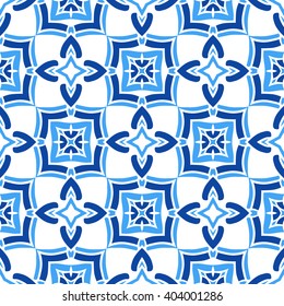 Christian geometric pattern seamless blue