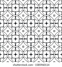 Christian geometric pattern seamless monochrome. Vector illustration