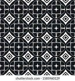 Christian geometric pattern seamless monochrome. Vector illustration