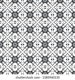 Christian geometric pattern seamless monochrome. Vector illustration