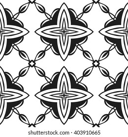 Christian geometric pattern seamless monochrome