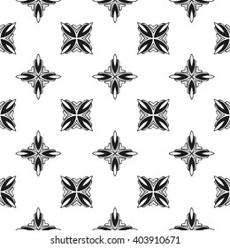 Christian geometric pattern seamless monochrome
